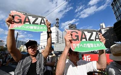 مزاحمت گردشگر اسرائیلی برای ژاپنی‌های حامی فلسطین! + فیلم