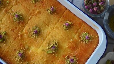 (ویدئو) طرز تهیه بسبوسه عربی؛ یک دسر فوق العاده برای ماه رمضان