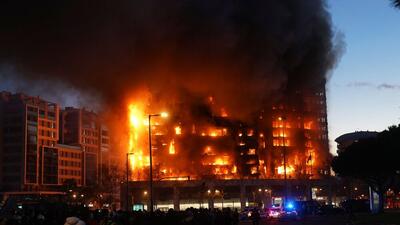 آتش‌سوزی شدید در برج مسکونی در «والنسیا»ی اسپانیا
