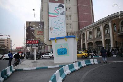 عکس/ نصب المان‌های صندوق رای در تهران