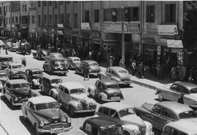 عکس| رژه بنزها در خیابان‌های تهران؛ ۷۰ سال قبل