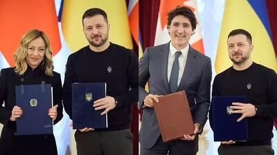 کانادا و ایتالیا توافقنامه امنیتی با اوکراین امضا کردند