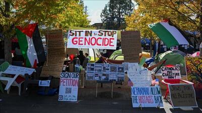اعتراض دانشجویان علیه حمایت دانشگاه «استنفورد» از رژیم صهیونیستی