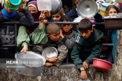 کودکان فلسطینی در شمال نوار غزه چیزی برای خوردن پیدا نمی‌کنند