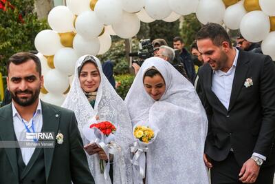 (تصاویر) مراسم جشن ازدواج دانشجویی در دانشگاه تهران