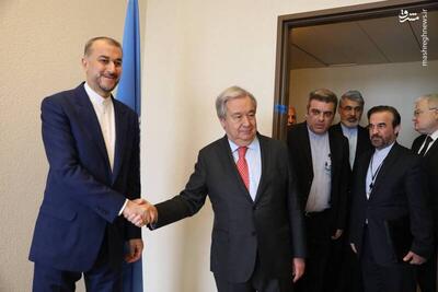 عکس/ دیدار وزیر امور خارجه با گوترش در ژنو