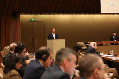 عکس/ سخنرانی وزیر امور خارجه در اجلاس خلع سلاح سازمان ملل در ژنو