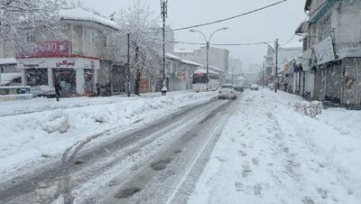 تصاویری از بارش برف در خیابان لاکانی رشت