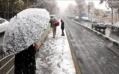 تهران تا روز پنجشنبه بارانی و برفی است
