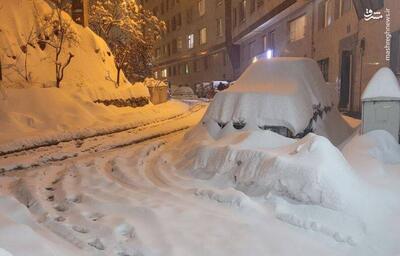 فیلم/ حجم برف باریده شده در دربند تهران