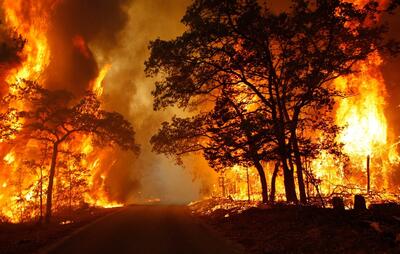ایالت تگزاس آمریکا در آتش سوخت