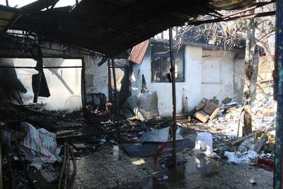 آتش گرفتن ۹ مغازه و خانه در کوی حسینی رشت+عکس