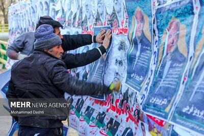 تصاویر: تنور داغ انتخابات در یخبندان اردبیل