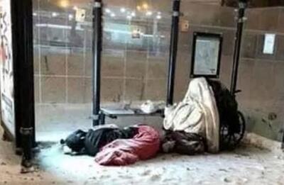 زن تهرانی در ایستگاه اتوبوس یخ زد و جانش را از دست داد