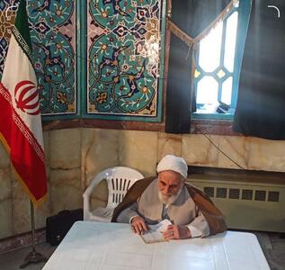 حضور حجت الاسلام ناطق نوری در حسینیه ارشاد برای شرکت در انتخابات
