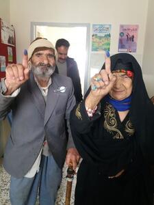 مسن ترین فرد خراسان شمالی رای خود را به صندوق انداخت