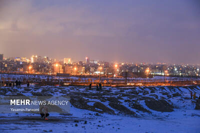 بارش شدید شبانه برف در مشهد
