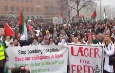 فیلم/راهپیمایی اعتراضی مردم اتریش در وین در حمایت از فلسطین