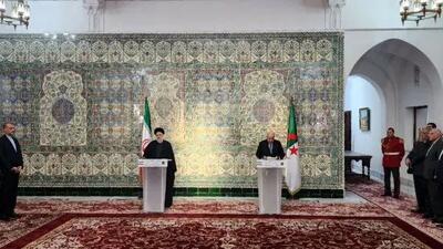نشست مطبوعاتی مشترک رئیسی با رئیس‌جمهور الجزایر