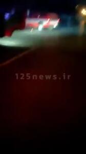 فیلم هولناک از تصادف مرگبار پیکان با اتوبوس در مشهد / پاکبان مشهدی زنده زنده در آتش پیکان سوخت
