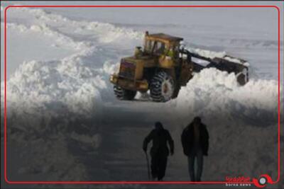 بارش شدید برف در روستای قلعه کاظم بروجرد