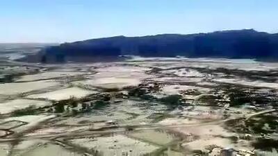 ببینید| تصویر هوایی از وضعیت استان سیل‌زده سیستان و بلوچستان