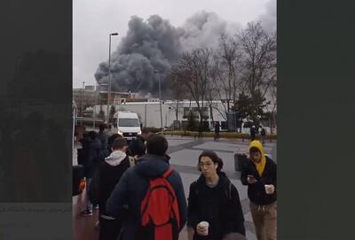 اولین تصاویر از آتش سوزی در دانشگاه فنی استانبول | علت حادثه چیست؟ | ببینید