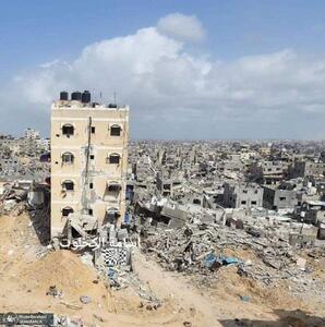 ویرانی وحشتناک محله خان یونس غزه + عکس ها