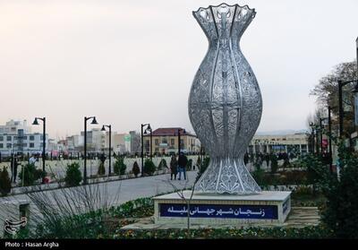 آیین رونمایی از بزرگترین المان گلدان ملیله ایران - زنجان- عکس استانها تسنیم | Tasnim