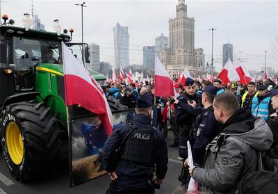 اعتراض مجدد کشاوزان خشمگین لهستان علیه سیاست‌های اتحادیه اروپا - تسنیم
