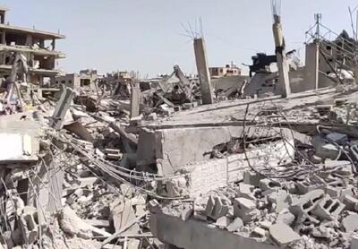 ویرانی‌ کامل مناطق مسکونی در خان‌یونس+ فیلم