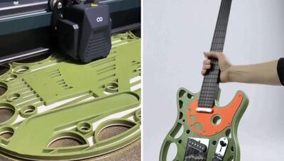 ساخت گیتار الکتریک با فناوری چاپ سه بعدی (فیلم)