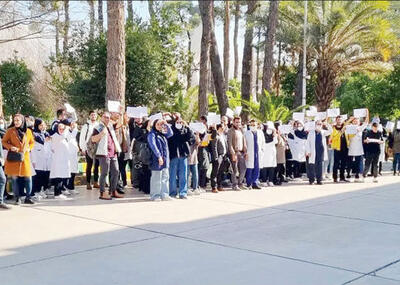 پرستاران بیمارستان‌های شیراز تجمع کردند