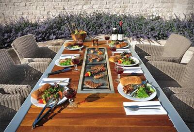 میز باربیکیو، دورهمی و پذیرایی راحت در باغ و ویلا - چیدانه