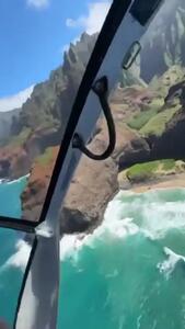 (ویدئو) لحظه سقوط هلی‌کوپتر از منظر کابین خلبان