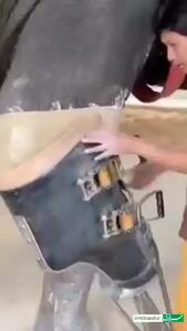 (ویدئو) درست کردن پای مصنوعی برای یک فیل معلول