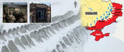 اوکراین در حال ساخت دیوار بتنی ۹۶۰ کیلومتری با ۴۲,۰۰۰ قطعه «دندان اژدها» در خط مقدم (+عکس)