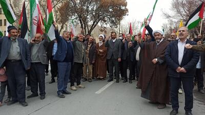 راهپیمایی اعلام انزجار و حمایت از مردم مظلوم غزه در شهرکرد برگزار شد