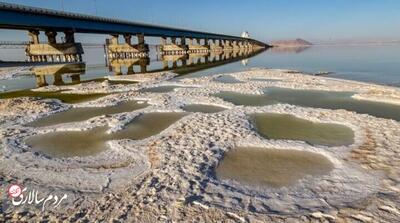 وضعیت دریاچه ارومیه در روزهای پایانی سال - مردم سالاری آنلاین