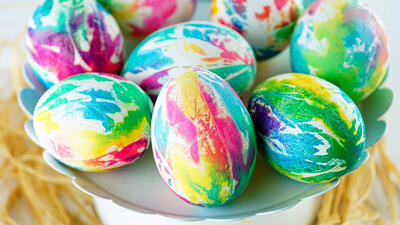 ایده جذاب رنگ کردن تخم مرغ برای سفره هفت سین