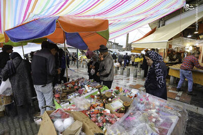 عکس/ بازار بارانی عید در همدان