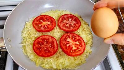 طرز تهیه املت گوجه فرنگی و سیب زمینی به روش ترکیه‌ای (فیلم)
