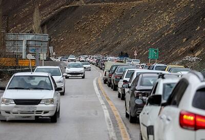 ترافیک در این محدوده جاده چالوس سنگین شد