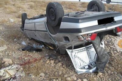 5 مصدوم در اثر واژگونی خودرو در جاده اردبیل - نمین