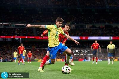 فوتبال دوستانه| تساوی پرگل اسپانیا و برزیل در سانتیاگوبرنابئو