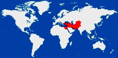 (ویدئو) این نقشه‌ی پویا وسعت قلمرو ۱۰۰ امپراتوری بزرگ جهان را در طول تاریخ نشان می‌دهد