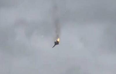 فیلم/ لحظه سقوط مرگبار جنگنده‌ روس
