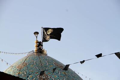 اهتزاز پرچم عزای امیرالمومنین (ع) در شیراز - تسنیم