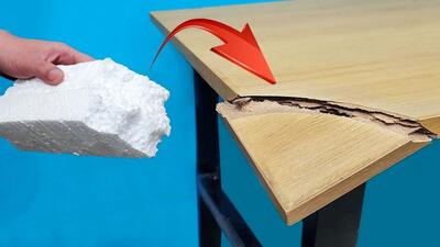 روشی خلاقانه و ساده برای تعمیر شکستگی میز چوبی (فیلم)