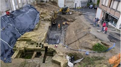 قلعه و خندق قرون وسطایی در زیر هتلی در فرانسه کشف شد